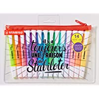 Stabilo Swing Cool - Estuche de 14 subrayadores- colores neón y pastel surtidos- edición limitada